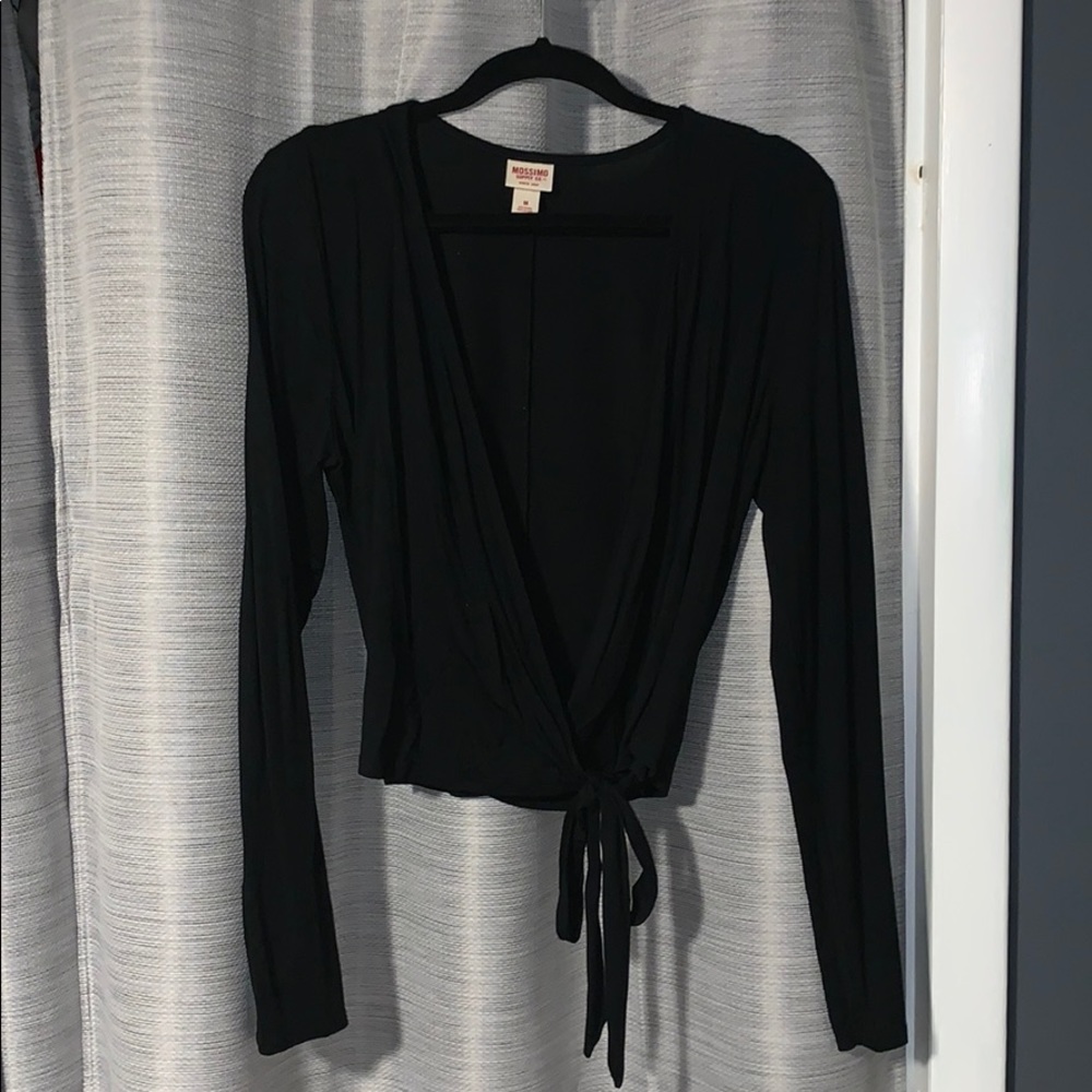 Black cross long sleeve shirt